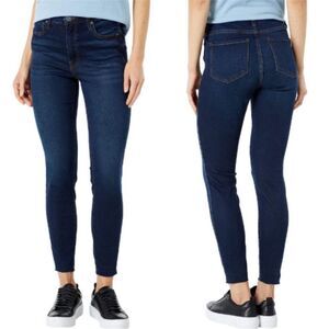NWT Gap Denim High Rise Legging Stretch Jeans w/ Raw Hem in Dark Indigo 0 / 25R